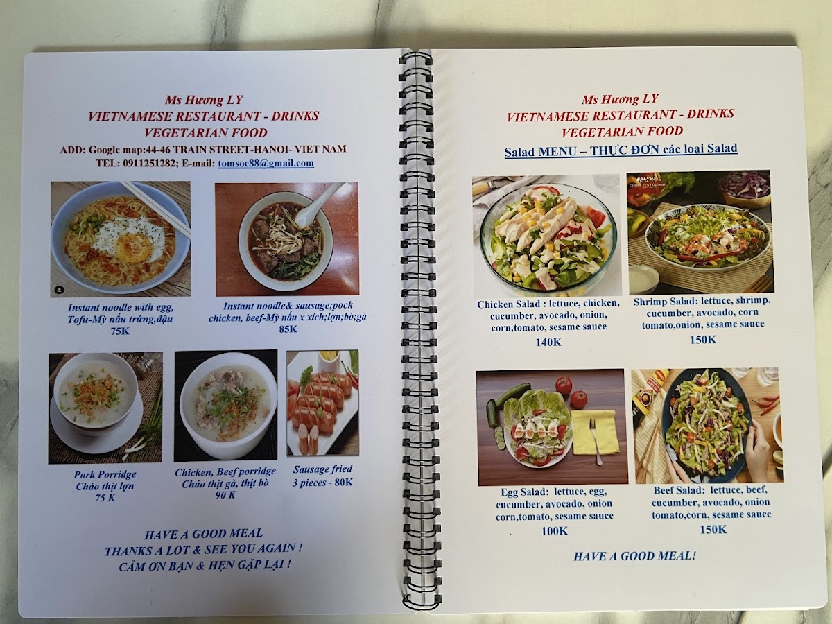 Menu Ms Hương Ly Vietnamese Restaurant - Drinks & Vegetarian Food-1