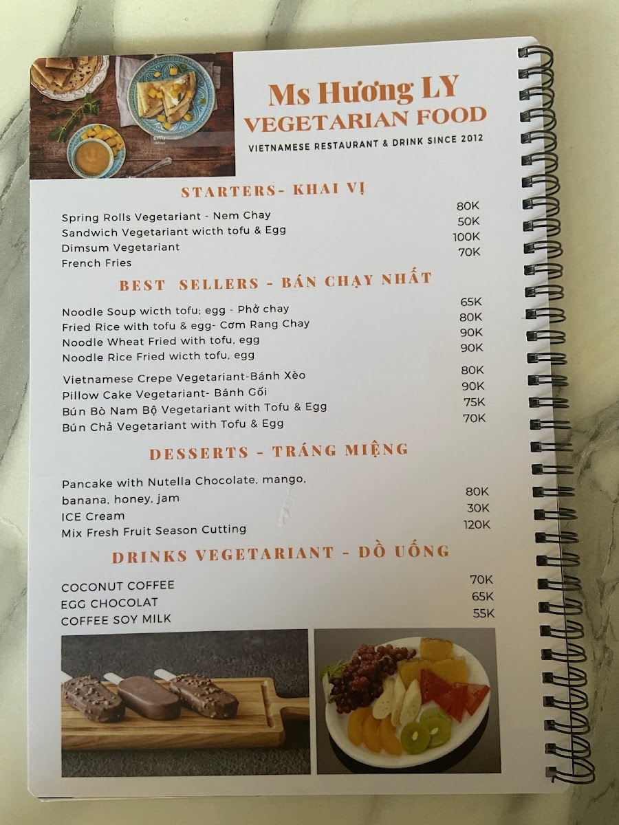 Menu Ms Hương Ly Vietnamese Restaurant - Drinks & Vegetarian Food-2