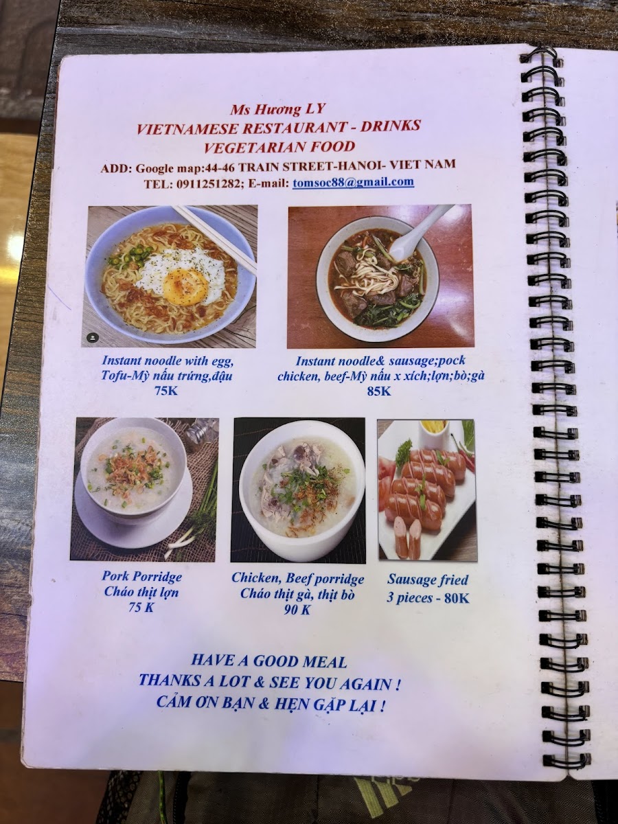 Menu Ms Hương Ly Vietnamese Restaurant - Drinks & Vegetarian Food-8